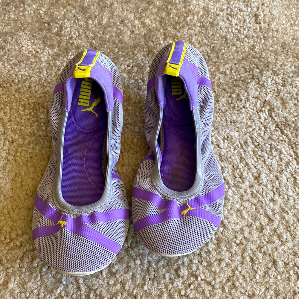 Puma Ballet Flats Purple and Gray